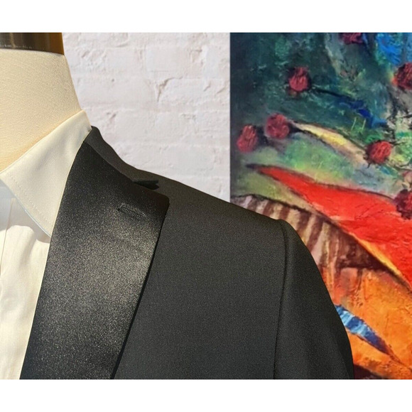 Stafford Tuxedo Jacket 40L Mens Black Suit Coat Jacket Only - Picture 4 of 14